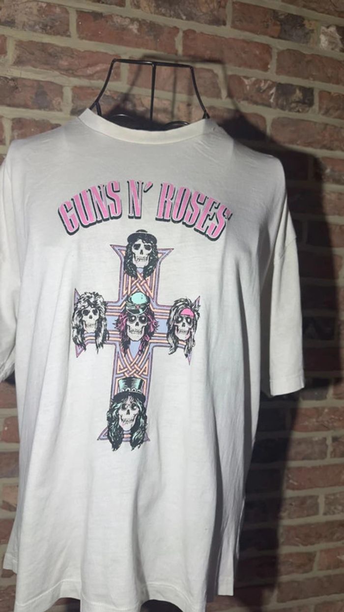 T-shirt blanc Guns N Roses Taille XXS/ XS  32 /34 Primark - photo numéro 2