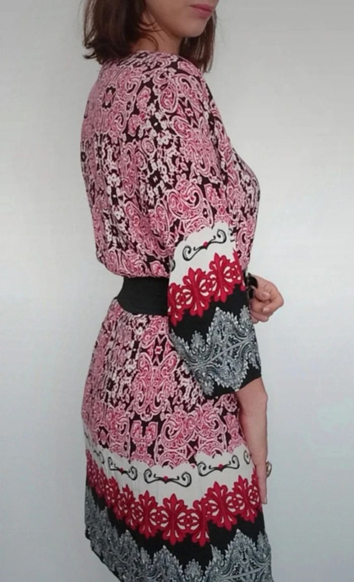 Robe mi saison ethnique casual colorée taille 40 - photo numéro 3