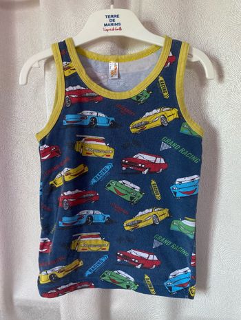 T-shirt débardeur imprimé voitures de circuit 4-5 ans ´ as