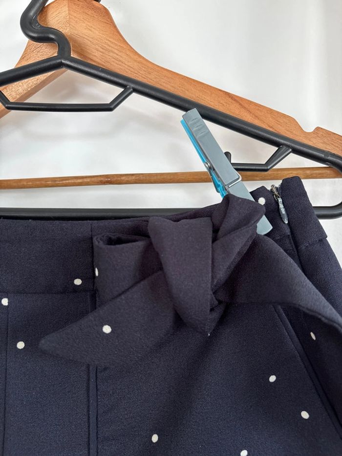 Short bleu marine à pois blancs Zara taille XS - photo numéro 4