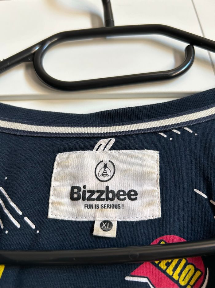 T-shirt marine à motifs Homme Bizzbee Taille L-XL - photo numéro 2
