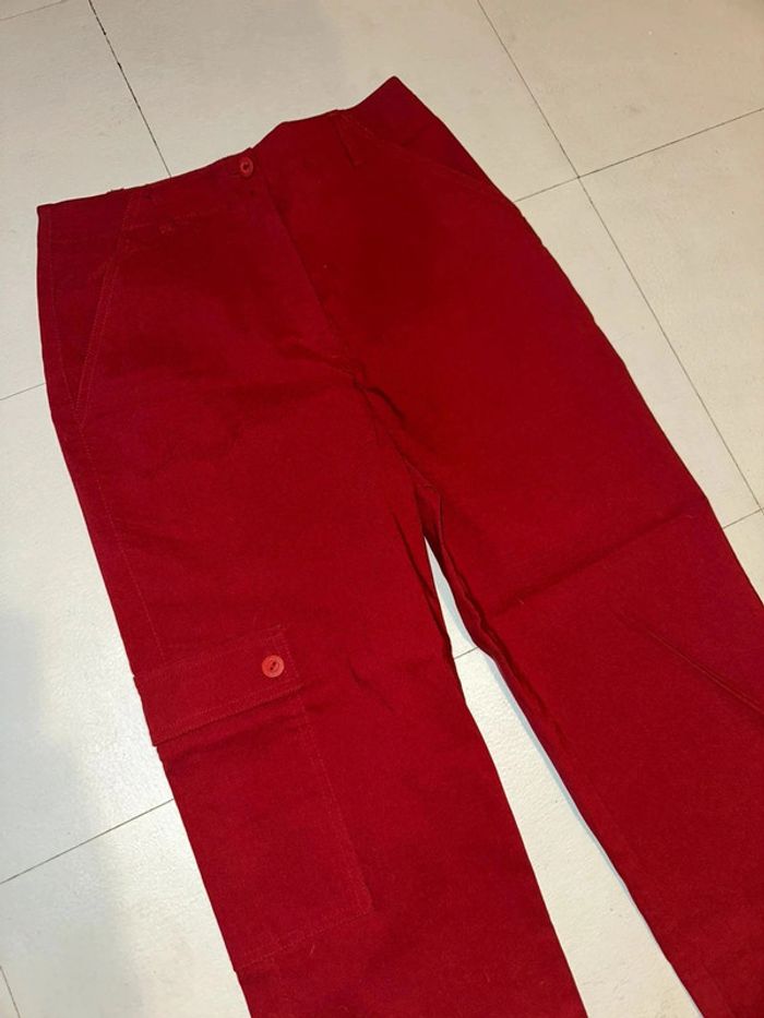 Jean rouge Camaïeu T36 neuf - photo numéro 3