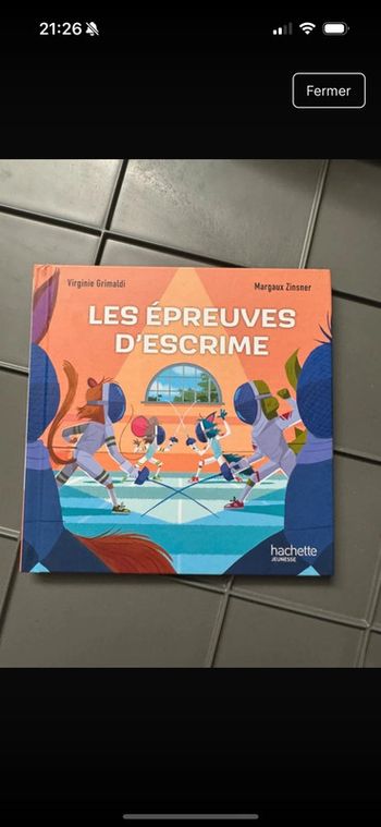 Livre McDo les épreuves d’escrime