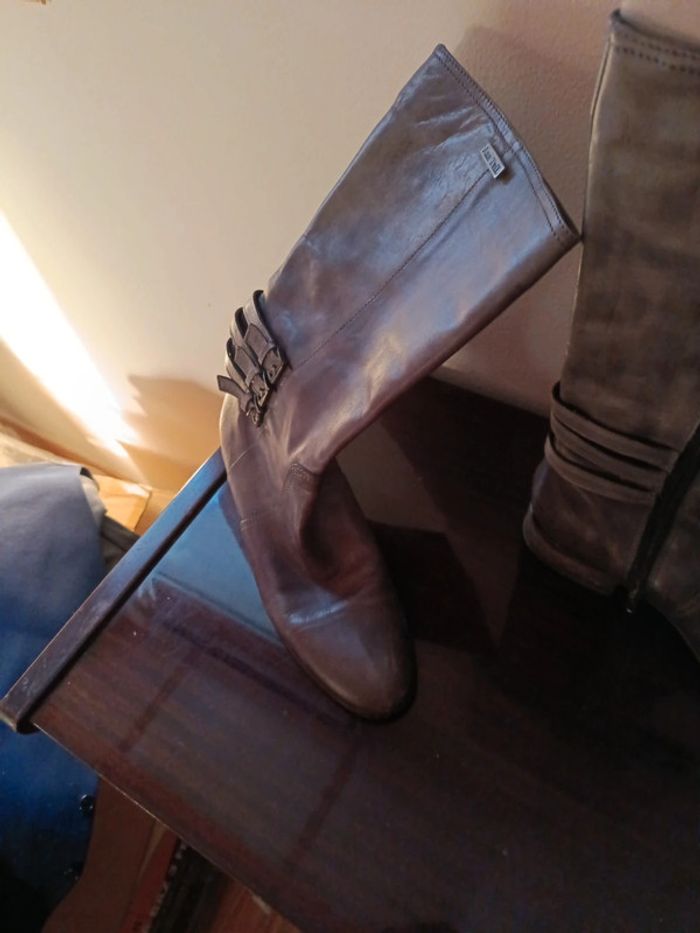 Bottes en cuir Ann Tuil Taille 38 - photo numéro 5