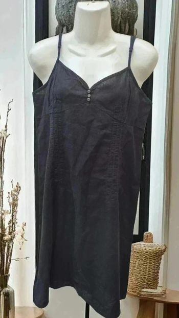 Robe lin noir 🌹 40 🌹