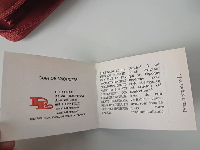 Tony Perotti porte monnaie porte carte neuf en cuir - photo numéro 13