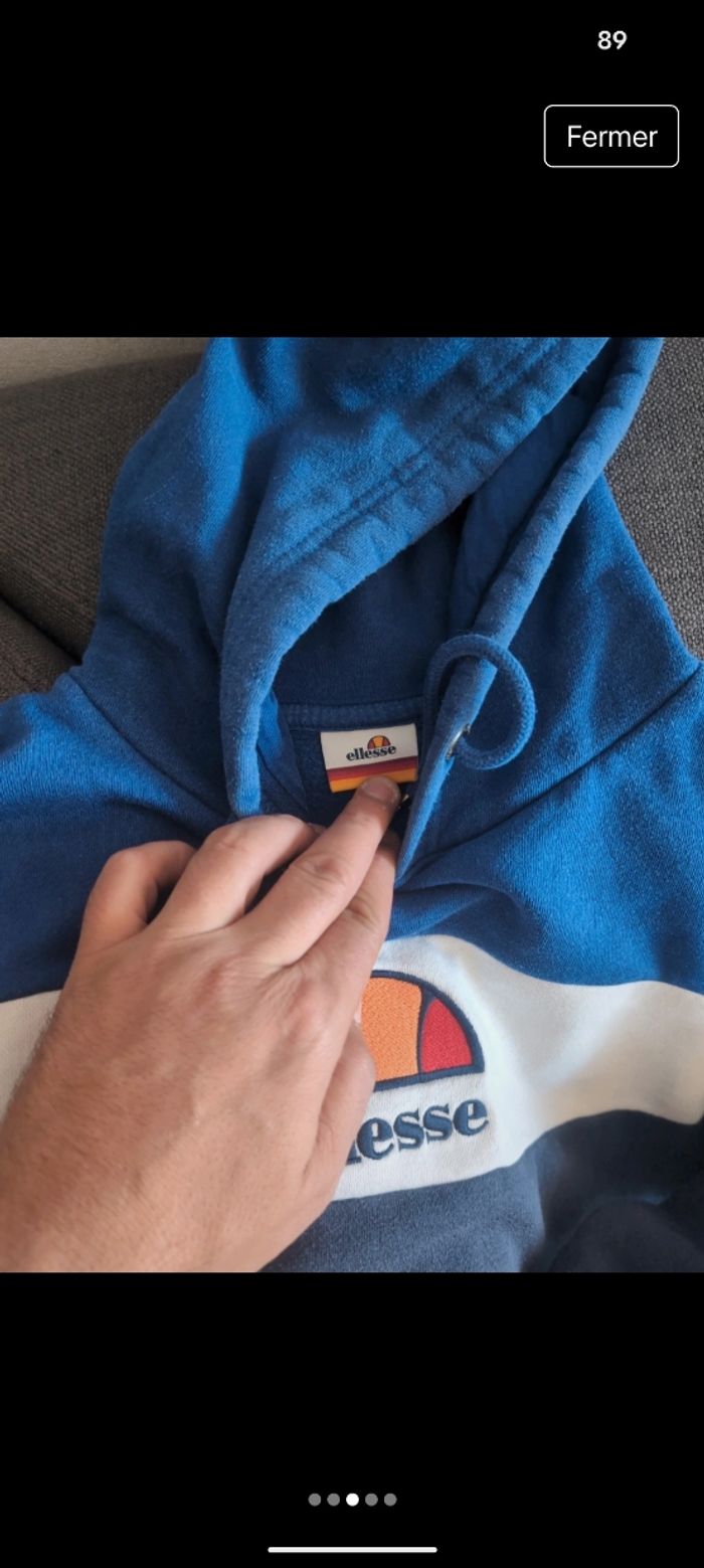 Sweat à capuche ellesse taille S - photo numéro 5