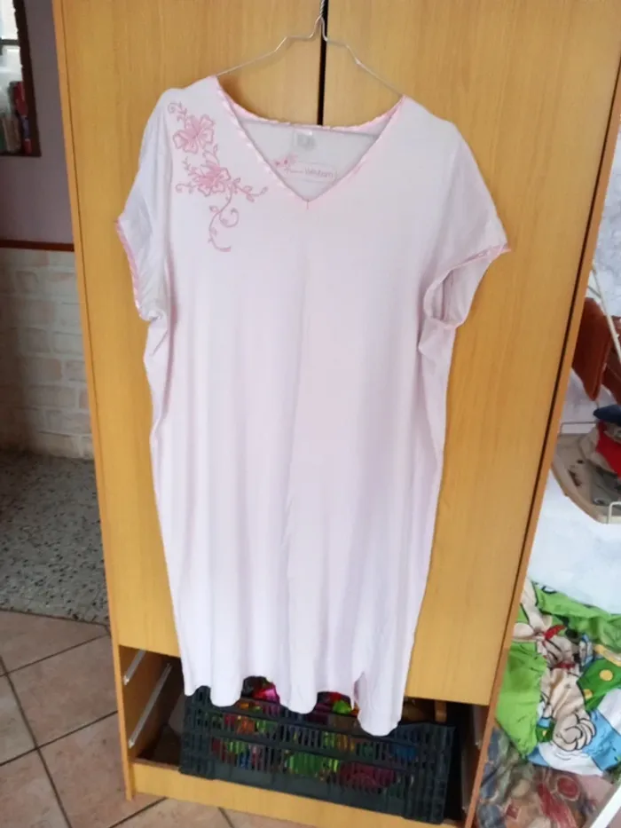 👵chemise de nuit coton rose T50 A Weyburn