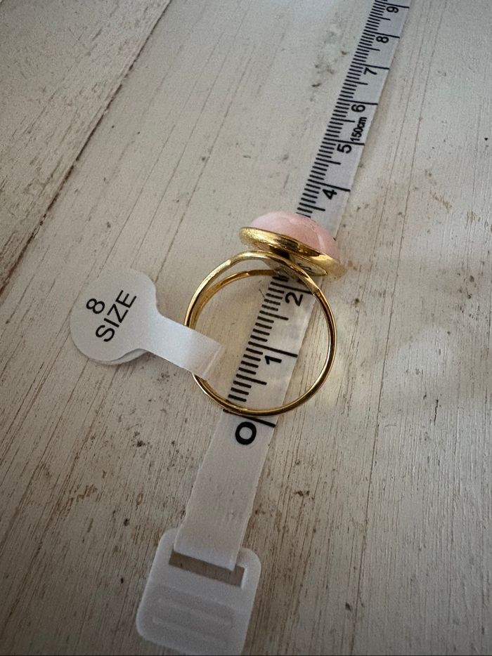 Bague dorée et rose T7 - photo numéro 5