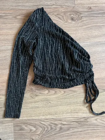Haut asymétrique paillettes soirée femme Shein