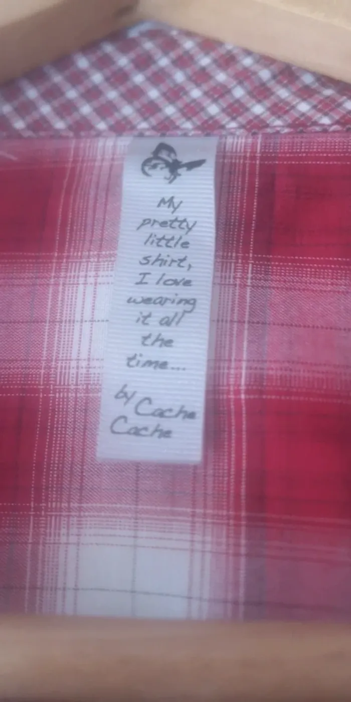 Chemise à carreaux rouge cache cache - photo numéro 3