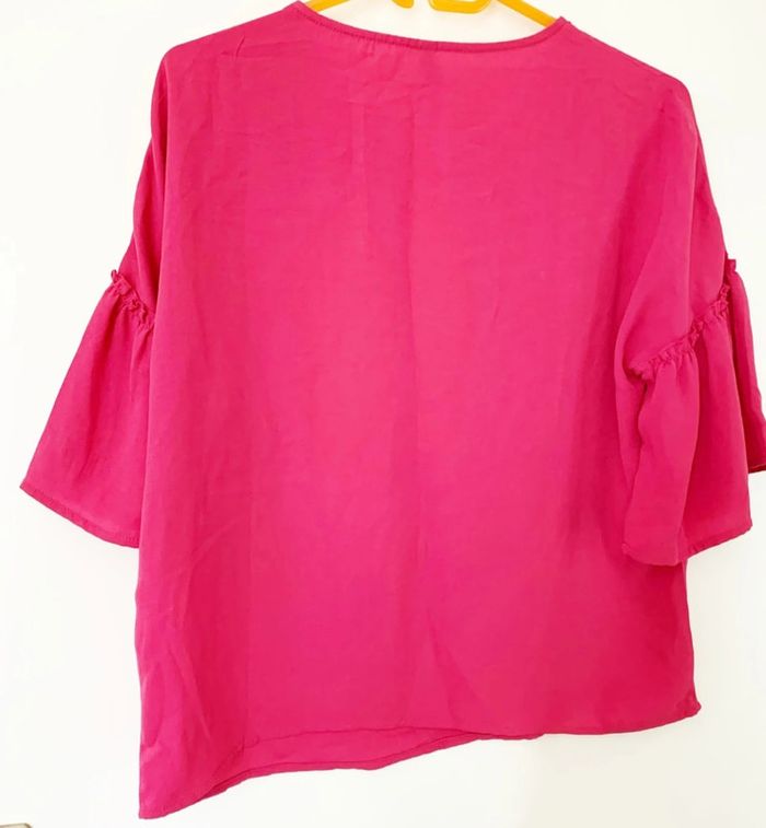 Blouse rose manches ballon - Stradivarius - photo numéro 2