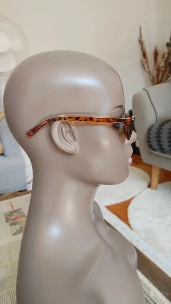 Lunettes de soleil vintage rétro léopard - photo numéro 3