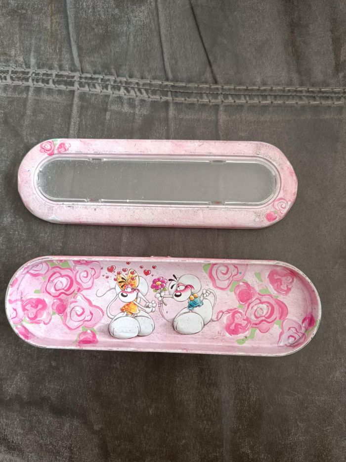 Boîte à crayon en métal rose Diddl et Diddlina - photo numéro 3