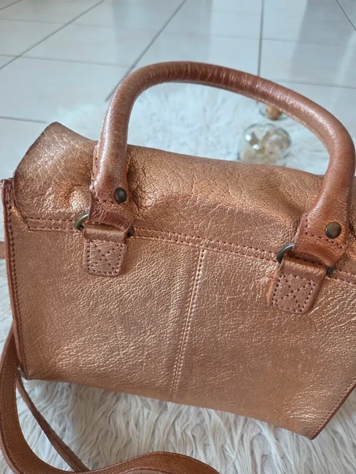 Sublime sac a main Paul Marius Rive Gauche Or rose - photo numéro 11