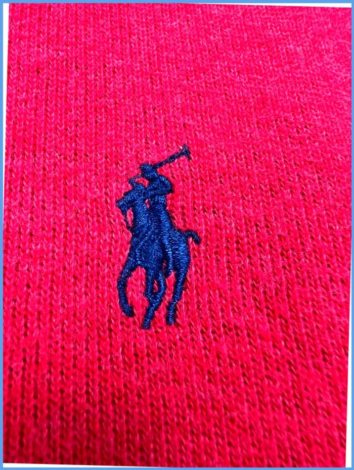 Pull camionneur Ralph Lauren Bordeaux col roulé quart zip Taille XXL - photo numéro 6