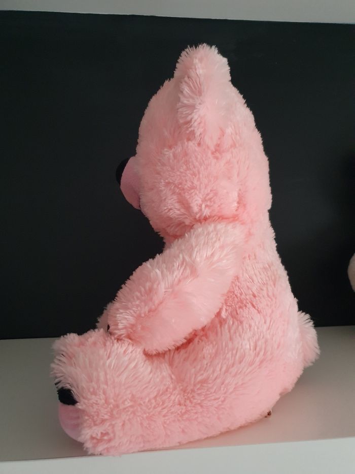 Ourson rose et noir 40cm - photo numéro 4