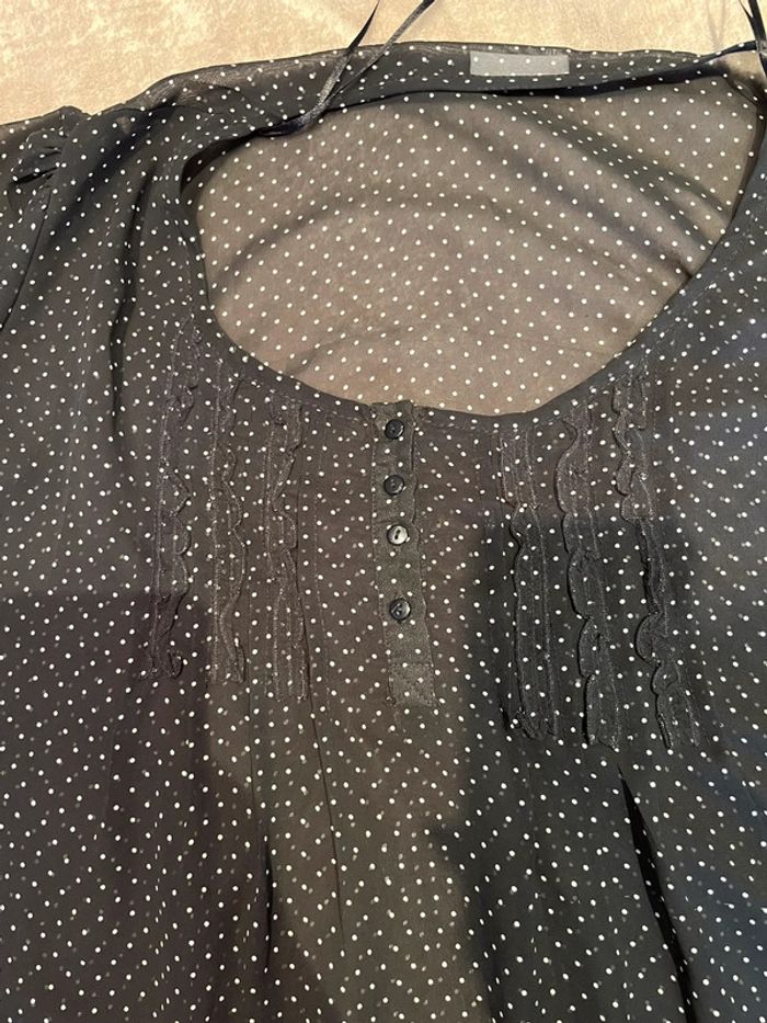 Haut noir à pois C&a - photo numéro 3