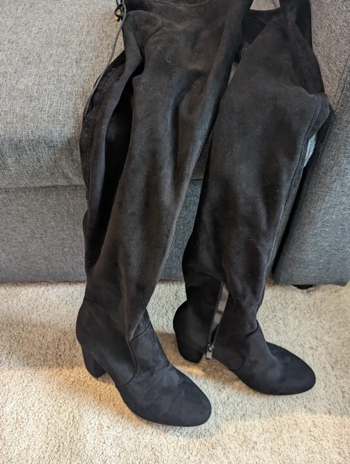 Cuissardes noir à talons - photo numéro 3