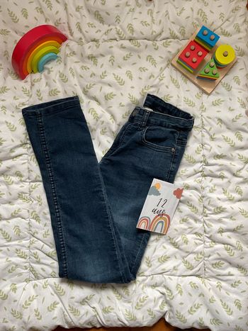 jean droit bleu foncé taille réglable 12 ans orchestra