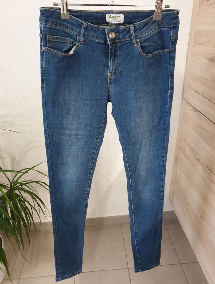 Jean skinny bleu bizzbee - photo numéro 3