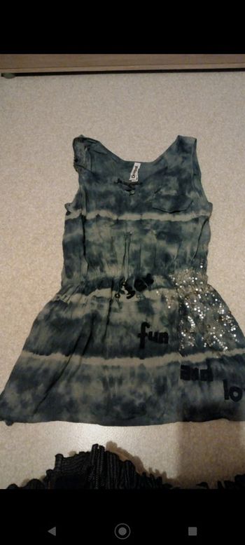 Débardeur tunique bleu tie and dye Desigual