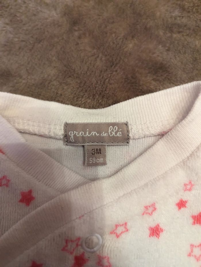 lot de 2 pyjamas grain de blé 3 mois - photo numéro 4