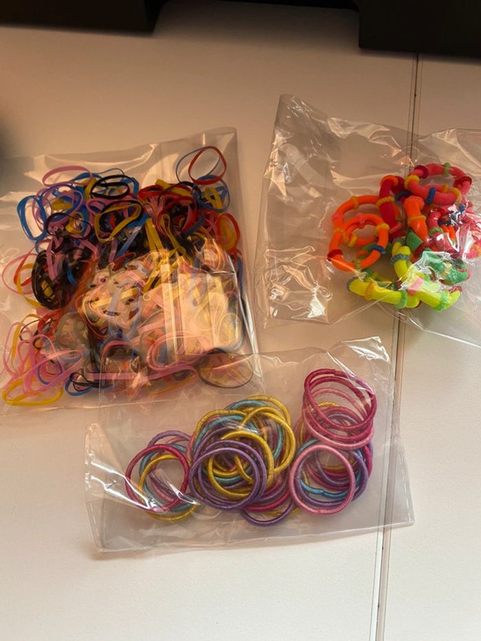 Gros lots d’élastiques cheveux enfants