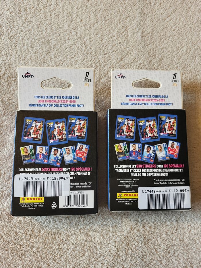 2 blisters de 14 pochettes panini foot ligue 1 2024 2025 neufs - photo numéro 2