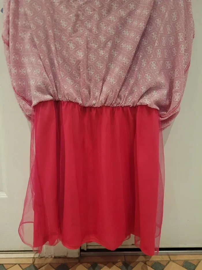 Robe haut en jean et double jupon 100% coton - photo numéro 5