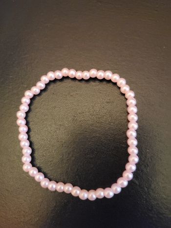 bracelet de perles rose