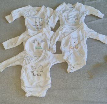 Lot bodies - taille 1 mois - 9 pièces ver