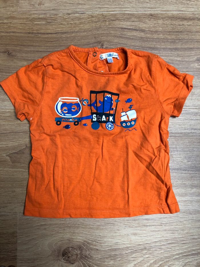 Tee shirt orange 18 mois