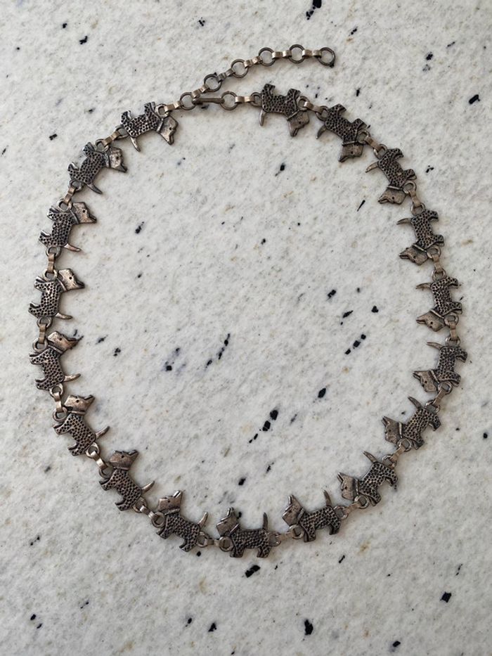 Ceinture chaîne en métal petits chiens vintage - photo numéro 2