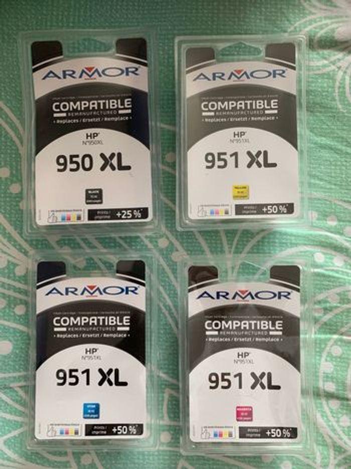 Lot de 4 cartouches d’encre pour imprimante