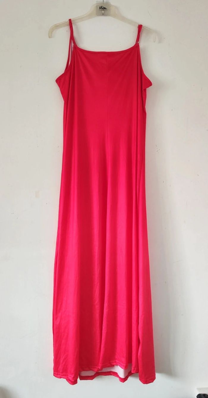 Robe longue rose femme XL - photo numéro 2