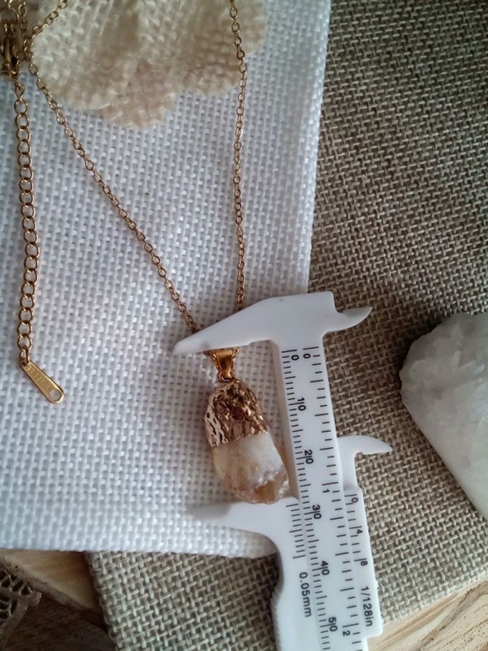 Collier pierre de citrine 💛. - photo numéro 3