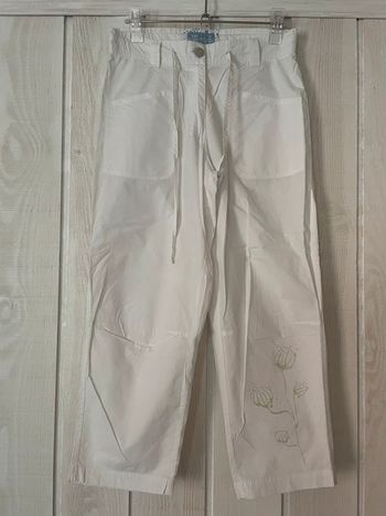 Pantacourt toile blanc - Tri martolod - 36