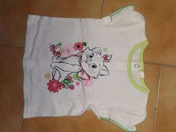 Tee shirt mc Marie aristochats disney 3 mois