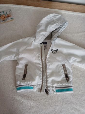 Veste mi saison blanche 18 mois kiaki