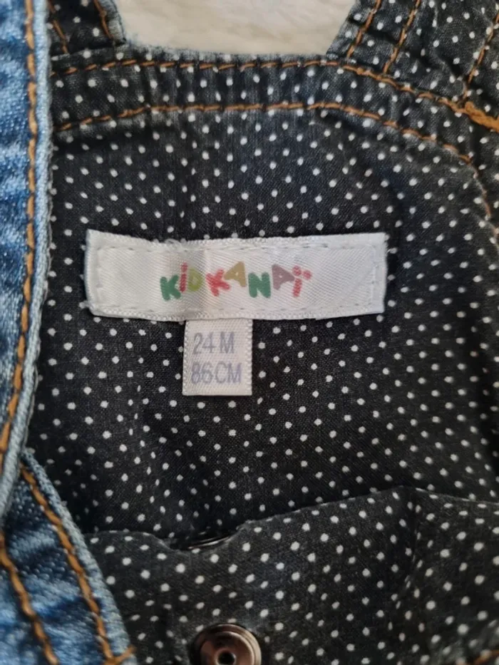 Robe salopette bleu jean 24M - photo numéro 3