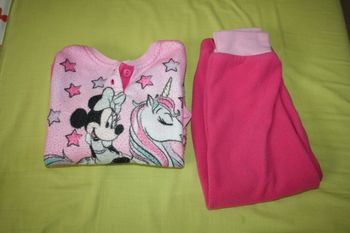 Pyjama 2 pièces Minnie et Licorne de Disney en 4 ans en polaire