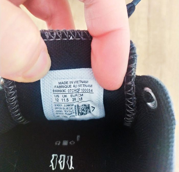 Baskets basses à lacets gris foncé taille 29 Converse - photo numéro 3