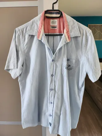 Chemise manches courtes Oxbow excellent état Taille S bleue clair uni