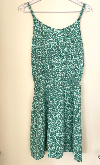 Robe verte fleurie taille XS