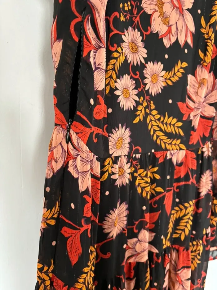Robe longue automnale camaïeu - taille 36 - photo numéro 6