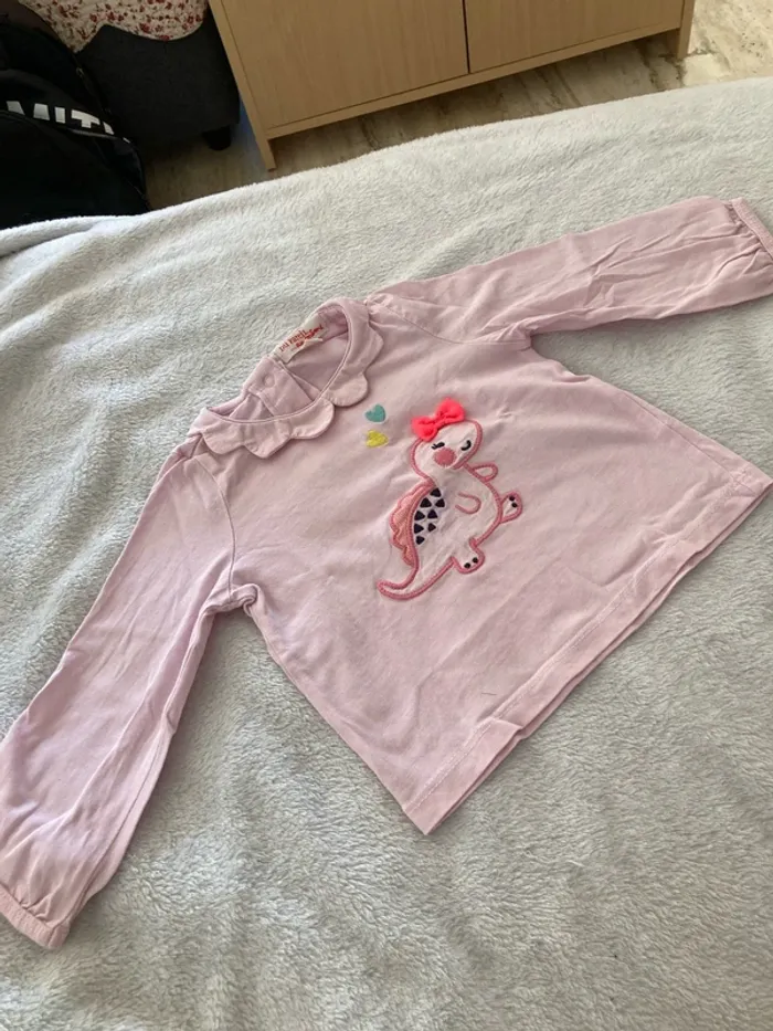 T-shirt dinosaures 6 mois - photo numéro 2