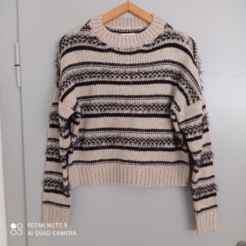 Pull beige à rayures t36
