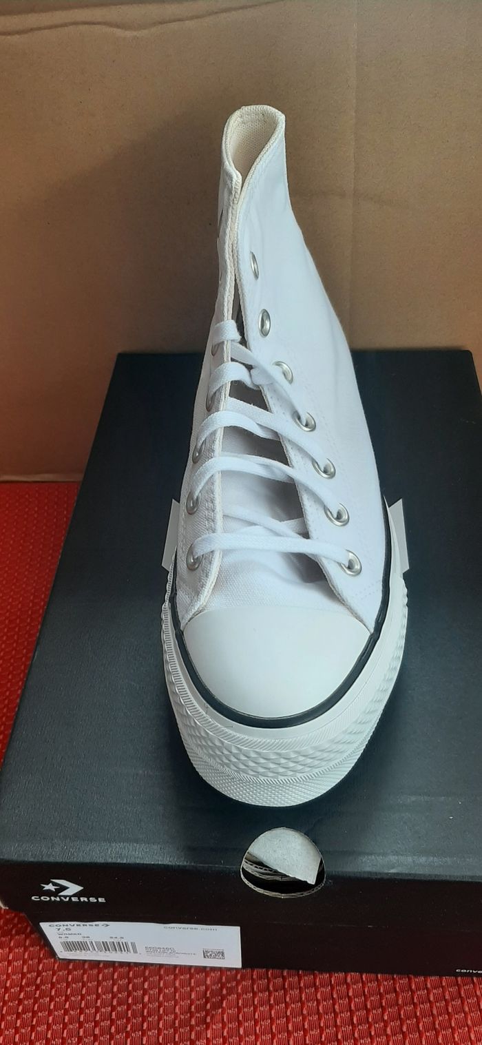 Converse plateforme blanche haute - photo numéro 4