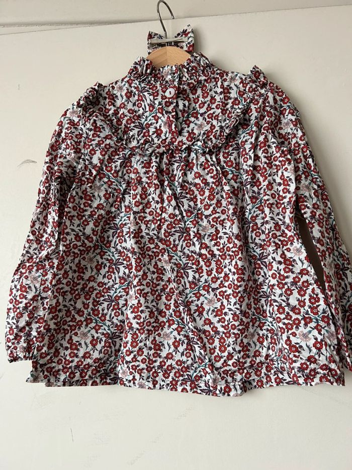 Blouse créatrice Liberty et barrette - photo numéro 3